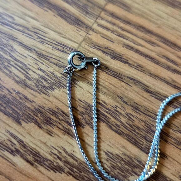 VINTAGE Smoky Quartz Point Pendant With Silver Accent And Chain VINTAGE INSPIRED - Picture 3 of 8